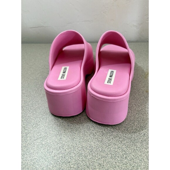 Steve Madden Women Slinky J Platform Slide Sandals Size 6 Pink Jelly Shoes - Picture 14 of 14